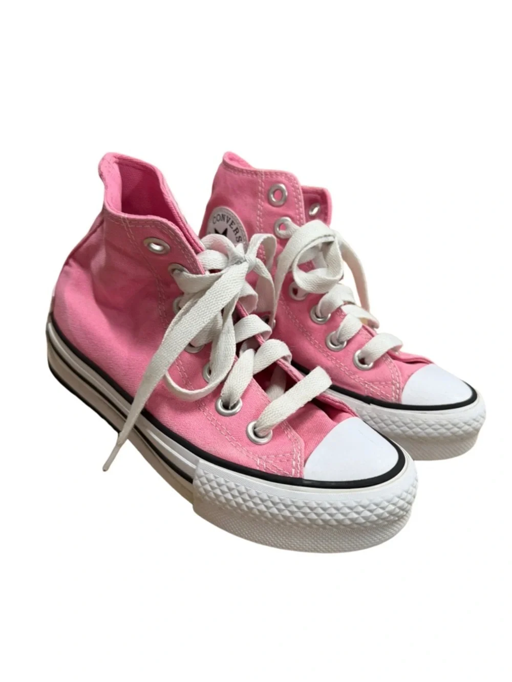 Converse Chuck Taylor All Star High Top Pink Canvas Sneakers Size 2